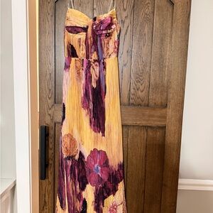 Floral Strapless Maxi Dress